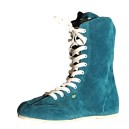 Bi-Bota, a botinha conversível, verde escuro com turquesa